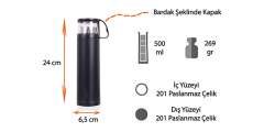 Bardaklı Termos 500 ml