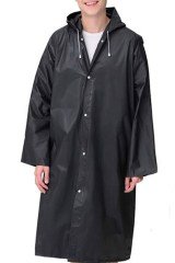 Unisex Tek Beden Kapüşonlu Çıtçıtlı Eva Yağmurluk